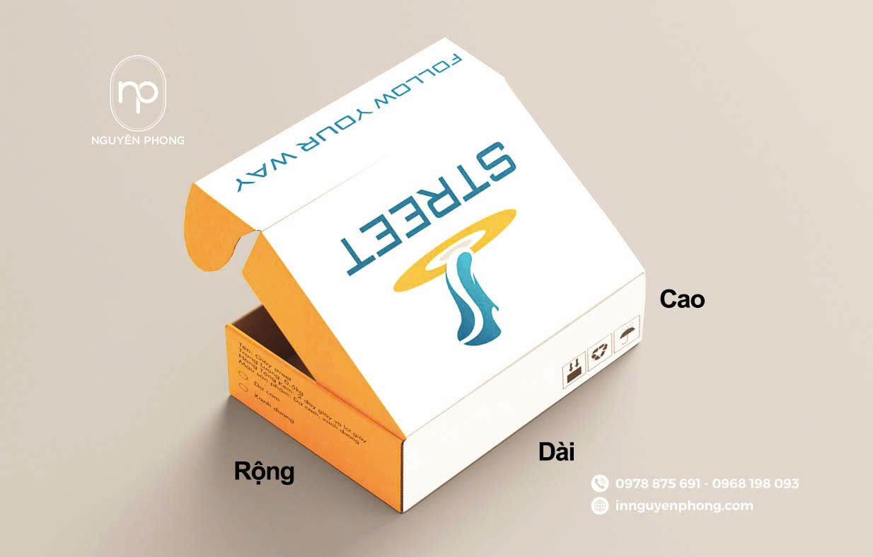 Hộp quà carton với họa tiết độc đáo